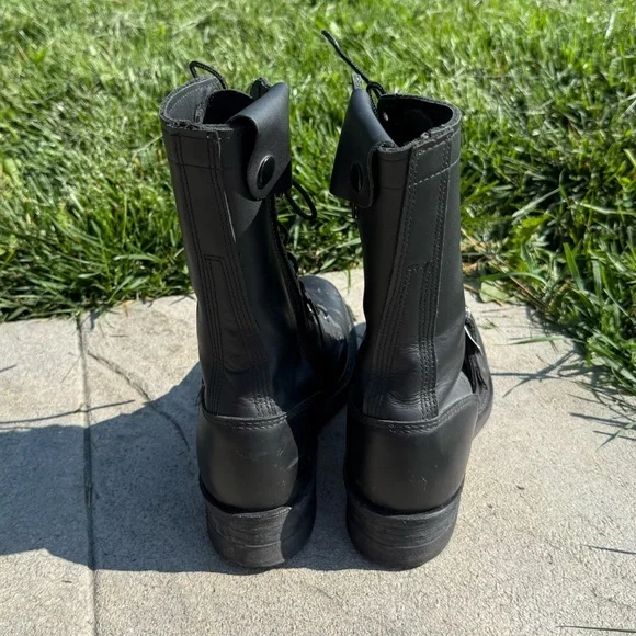 Vintage Double H Lace Up Side Zip Biker Boots Black Size 9 D men’s lacer BT 7 Double H | Shoes | Vintage Double H Lace Up Side Zip Biker  main image 3